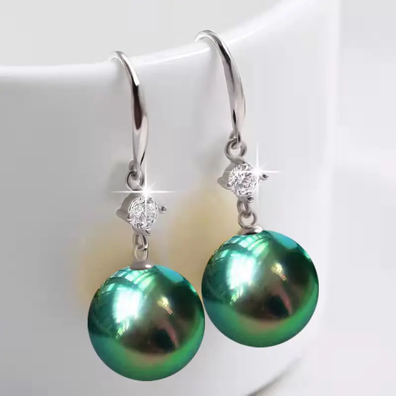 Dark Purple Pearl Earrings for Women — feature 3