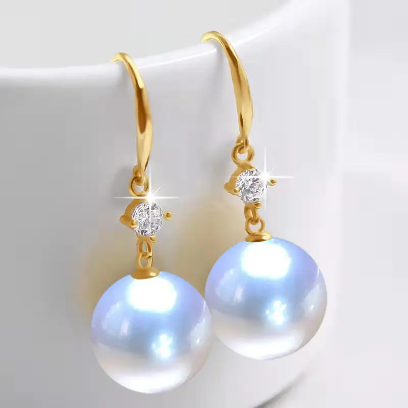 Dark Purple Pearl Earrings for Women - Image 34
