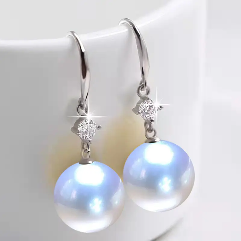 Dark Purple Pearl Earrings for Women - Image 35