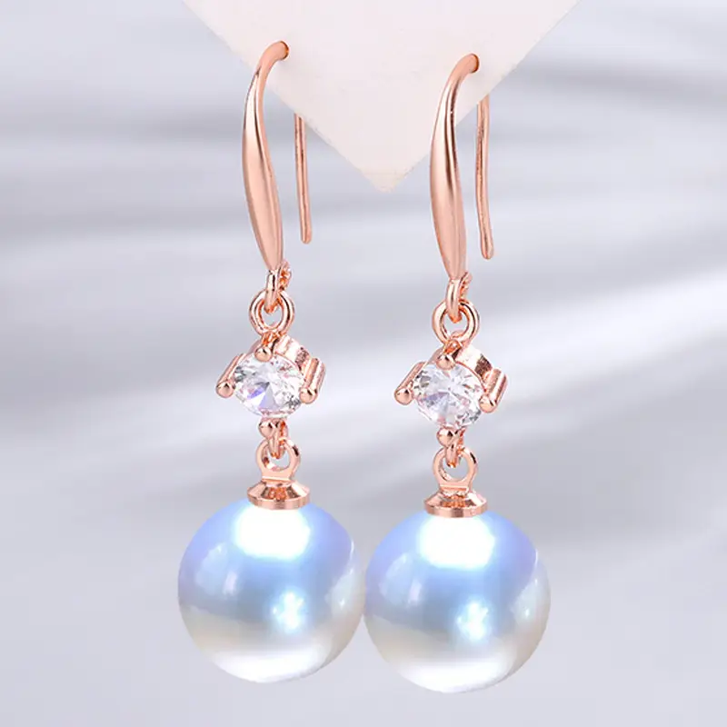 Dark Purple Pearl Earrings for Women - Image 36