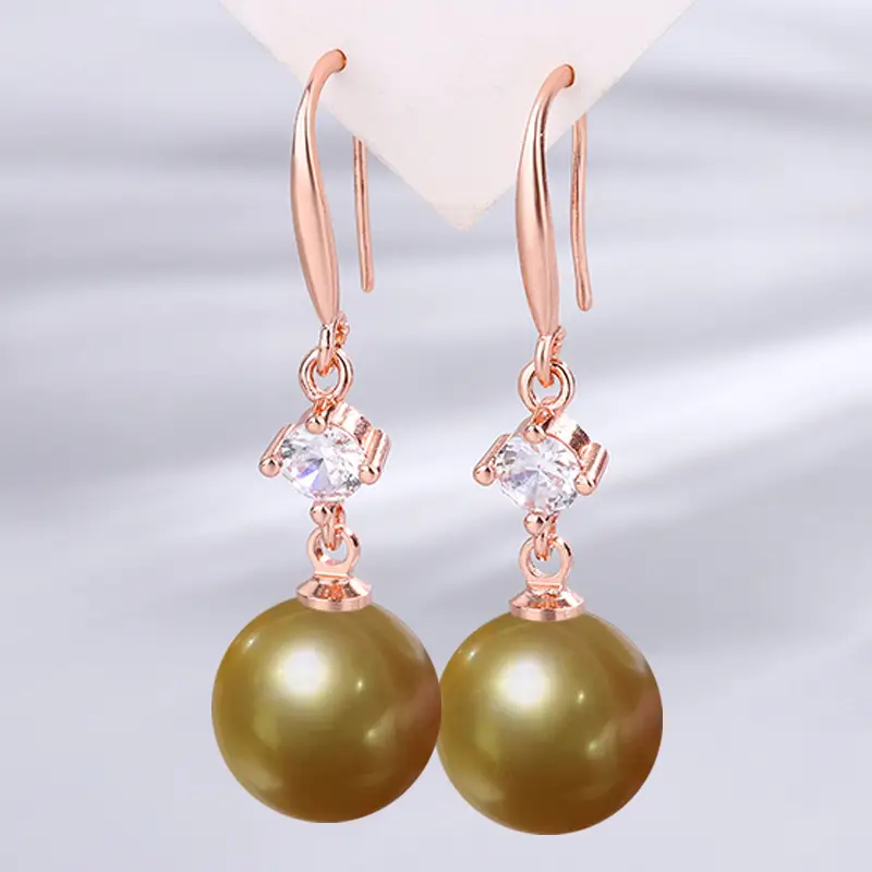 Dark Purple Pearl Earrings for Women - Image 39