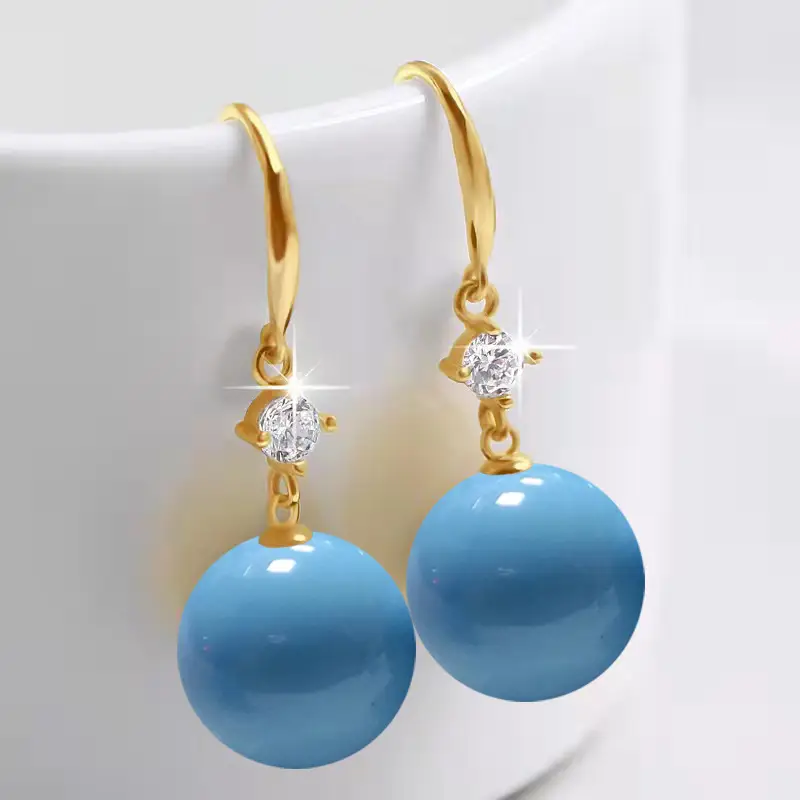 Dark Purple Pearl Earrings for Women - Image 40