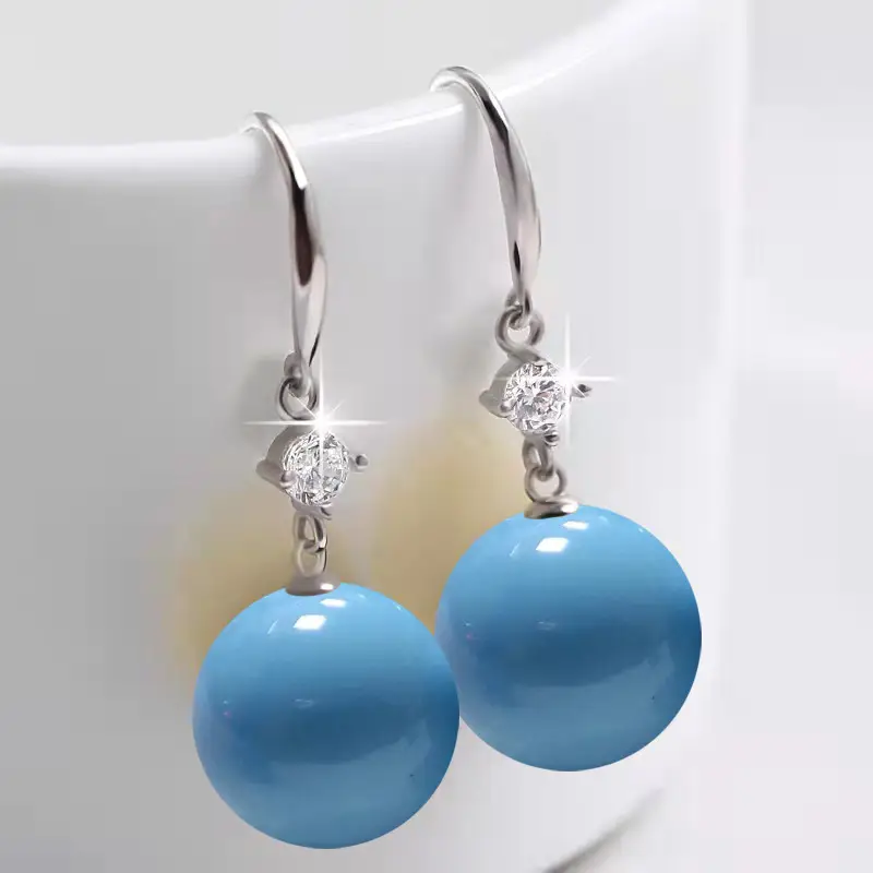 Dark Purple Pearl Earrings for Women - Image 41