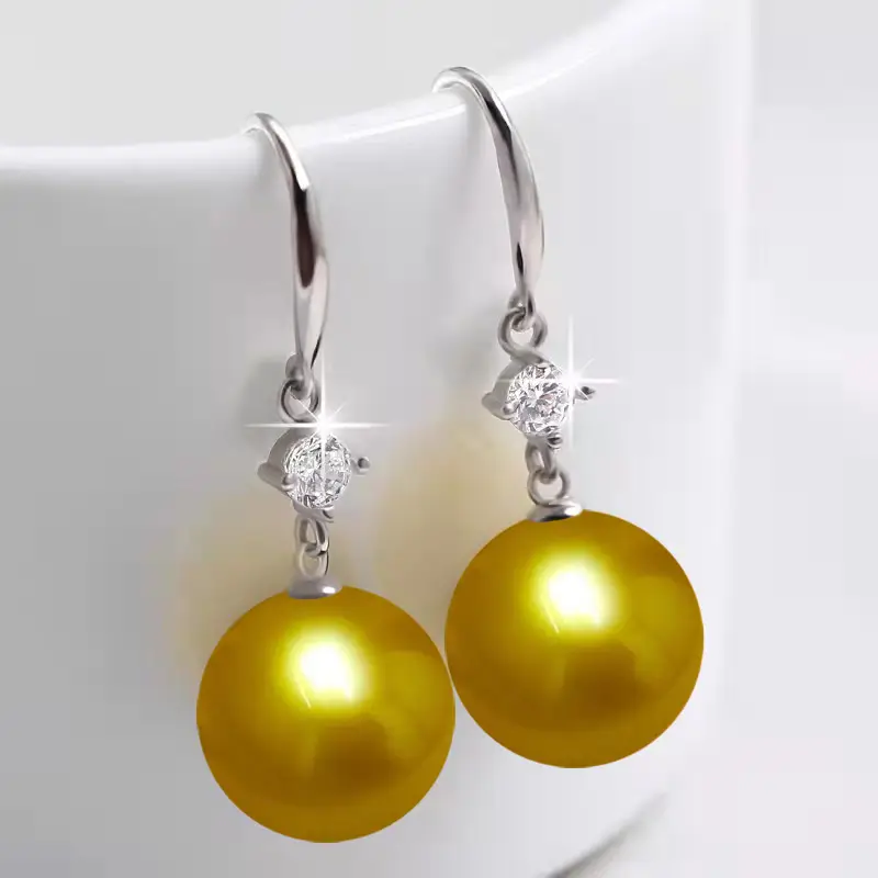Dark Purple Pearl Earrings for Women - Image 44