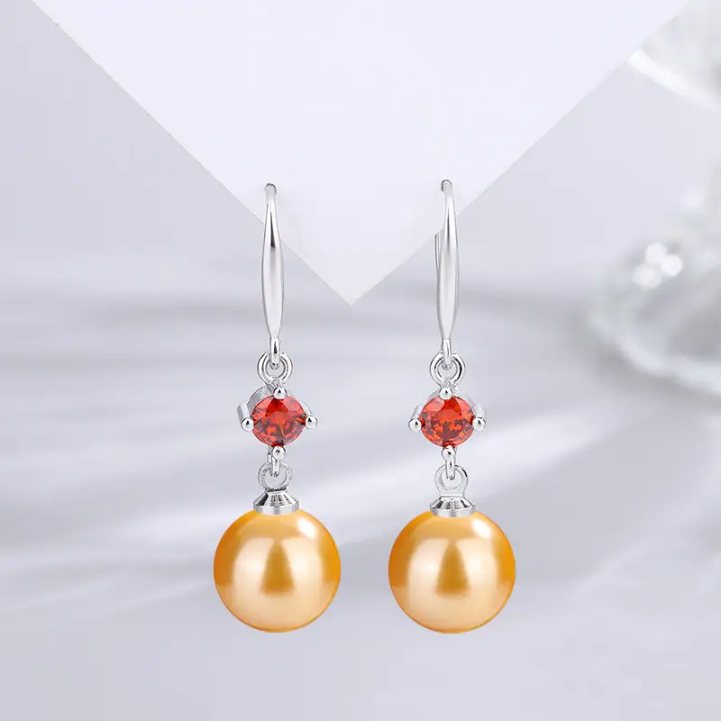 Dark Purple Pearl Earrings for Women - Image 46