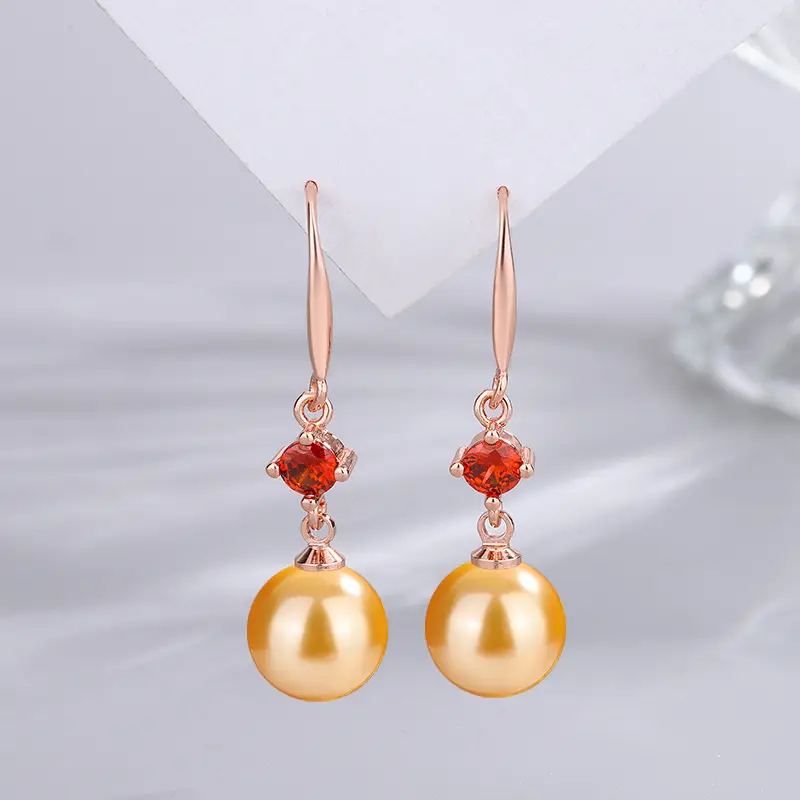 Dark Purple Pearl Earrings for Women - Image 47