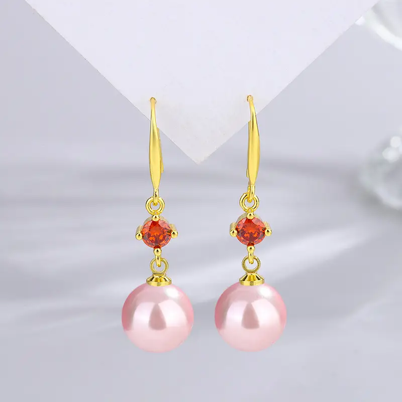Dark Purple Pearl Earrings for Women - Image 50