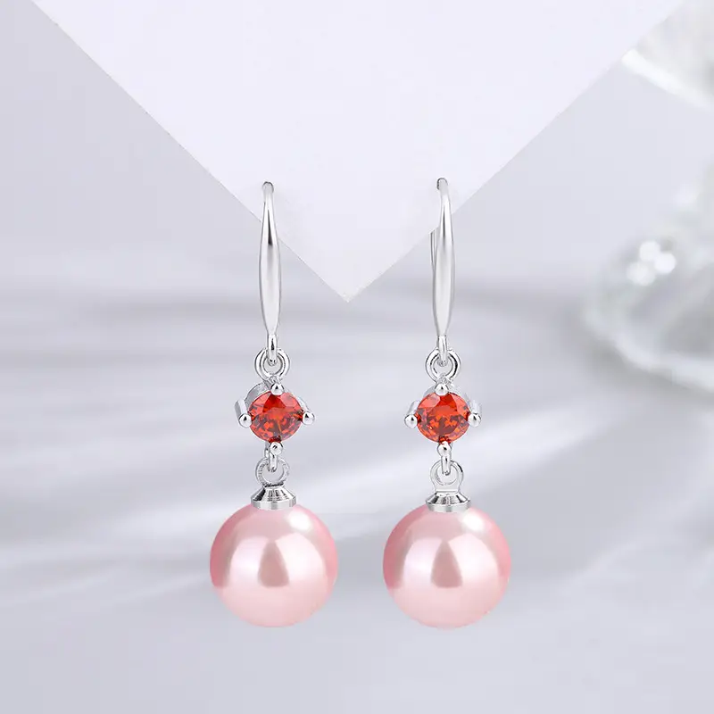 Dark Purple Pearl Earrings for Women - Image 51