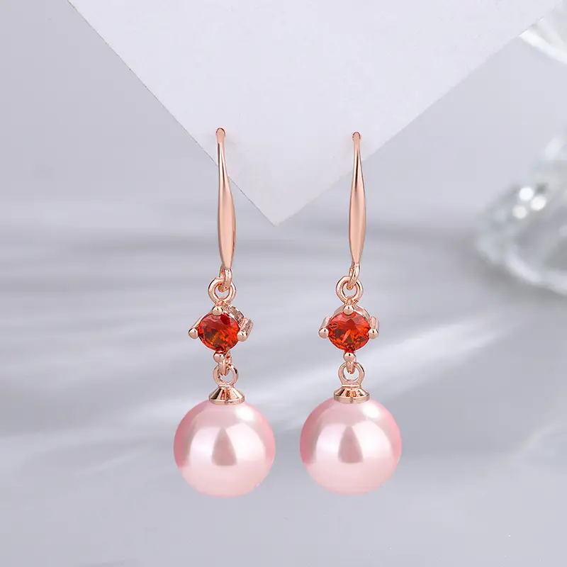 Dark Purple Pearl Earrings for Women - Image 52