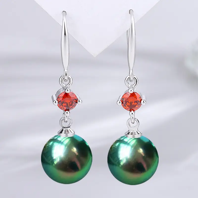 Dark Purple Pearl Earrings for Women - Image 75