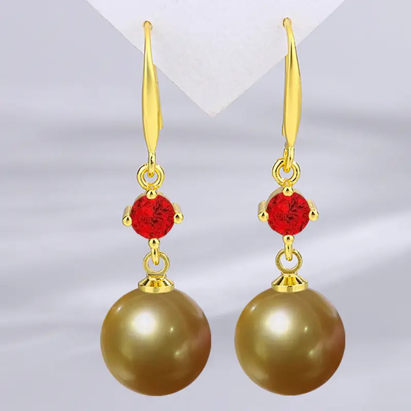 Dark Purple Pearl Earrings for Women - Image 80