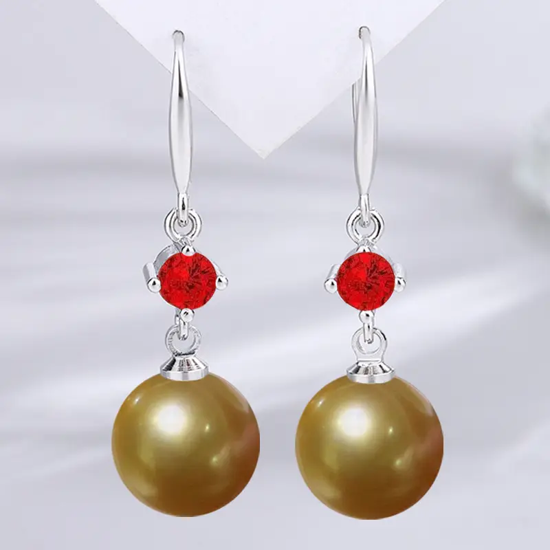 Dark Purple Pearl Earrings for Women - Image 81