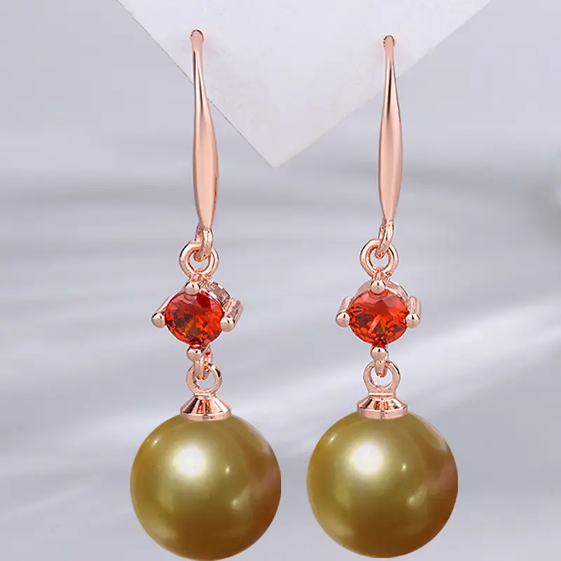 Dark Purple Pearl Earrings for Women - Image 82