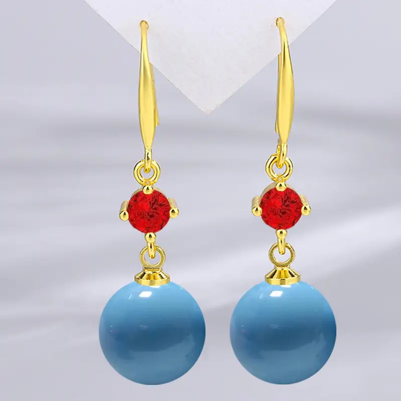 Dark Purple Pearl Earrings for Women - Image 83