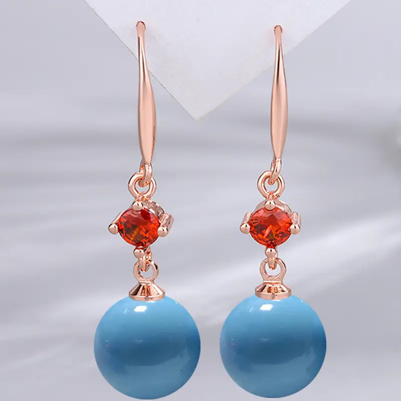 Dark Purple Pearl Earrings for Women - Image 85