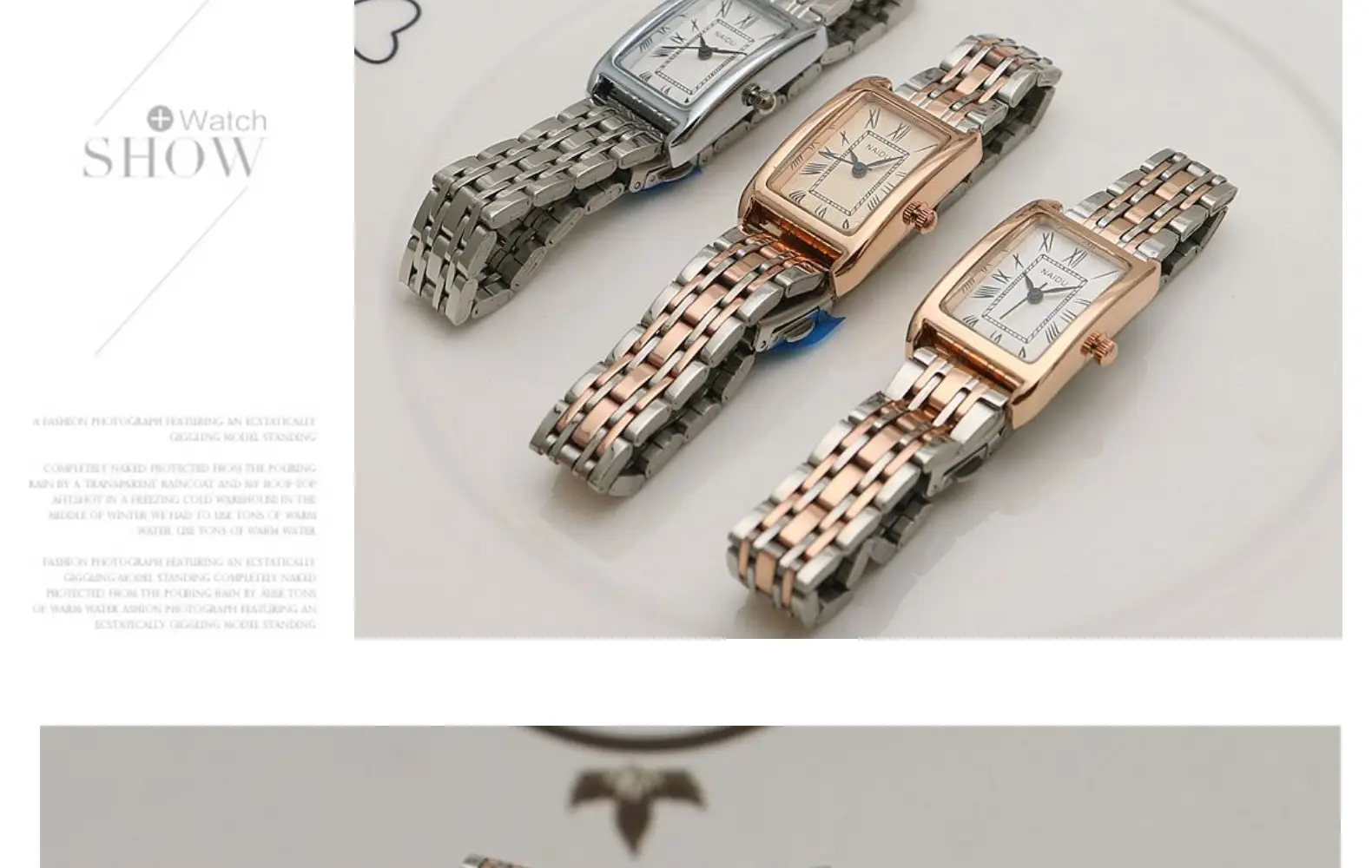Women's Rose Gold Square Quartz Watch with Stainless Steel Band — feature 16