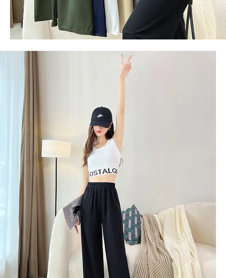 Women's High-Waisted Loose Slimming Pants Black — feature 14