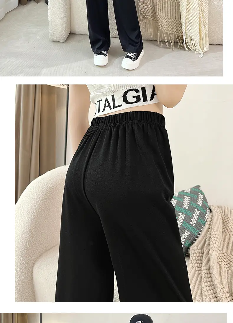 Women's High-Waisted Loose Slimming Pants Black — feature 15
