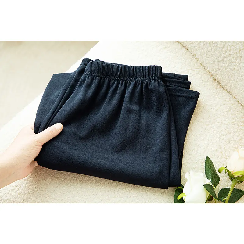 Women's High-Waisted Loose Slimming Pants Black