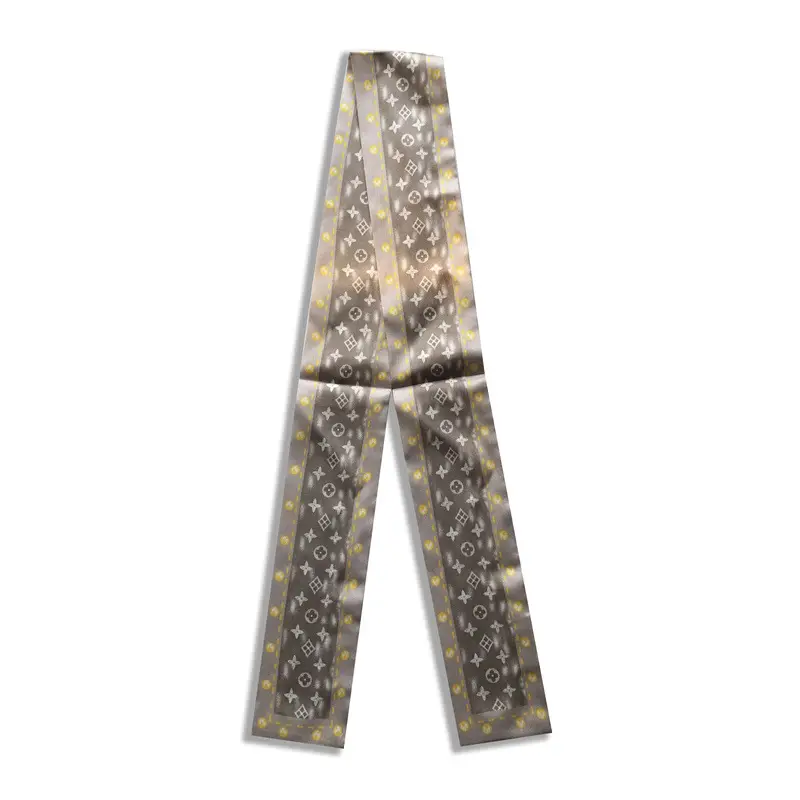 Long Silk Scarf with Floral Pattern for Women - Image 14