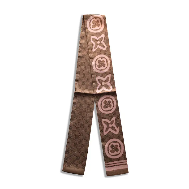 Long Silk Scarf with Floral Pattern for Women - Image 21