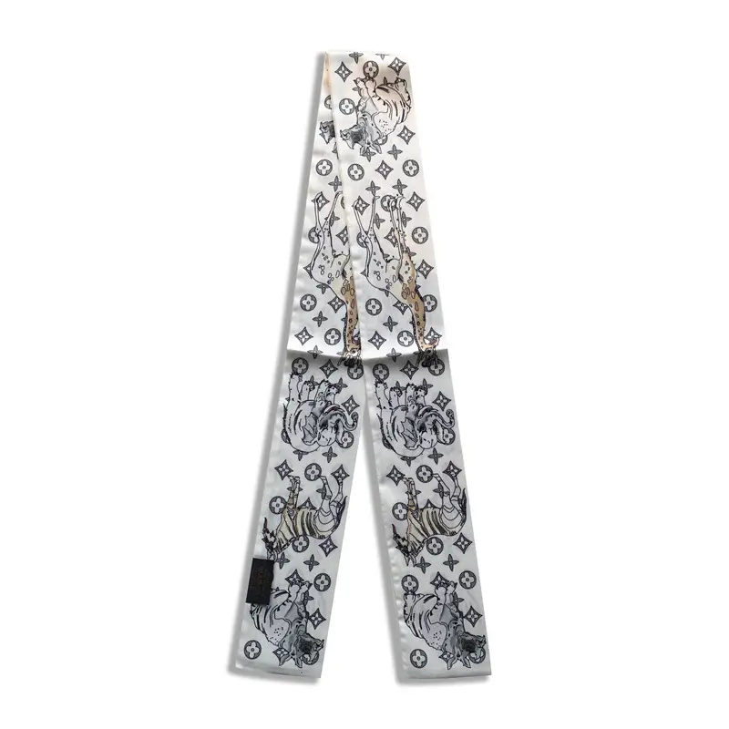 Long Silk Scarf with Floral Pattern for Women - Image 22