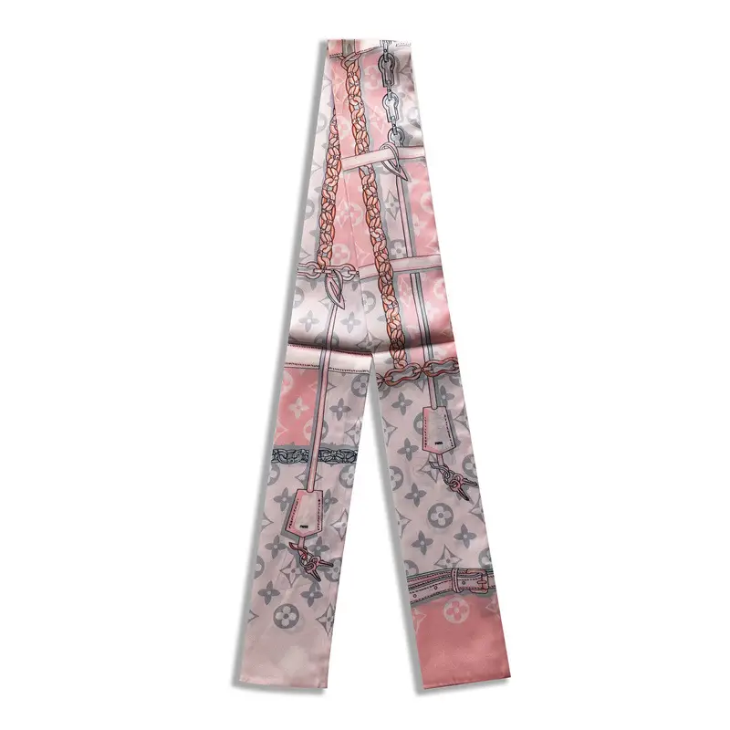 Long Silk Scarf with Floral Pattern for Women - Image 26