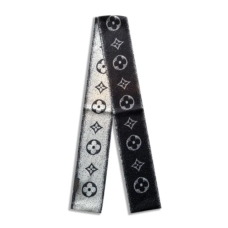 Long Silk Scarf with Floral Pattern for Women - Image 27