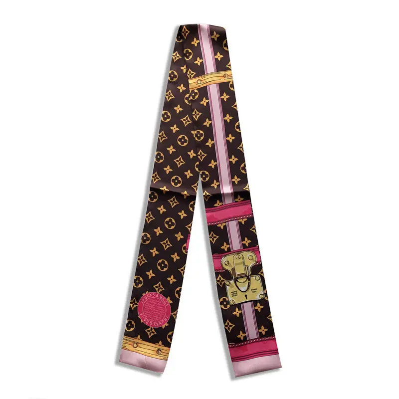 Long Silk Scarf with Floral Pattern for Women - Image 28