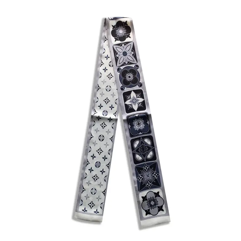 Long Silk Scarf with Floral Pattern for Women - Image 32