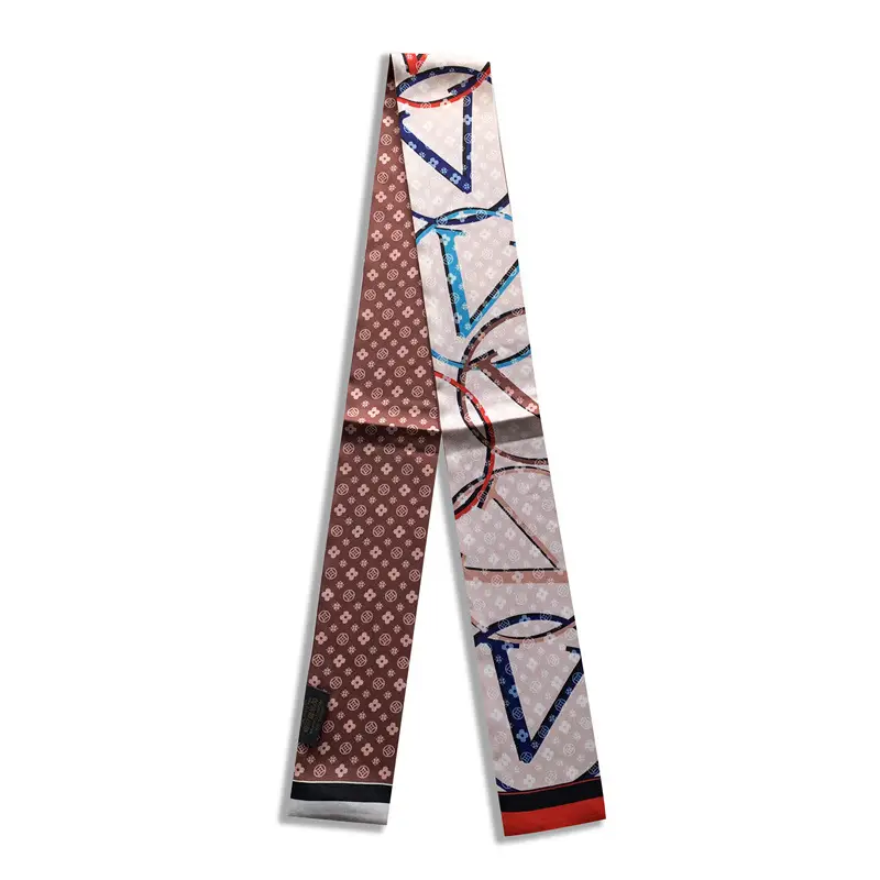 Long Silk Scarf with Floral Pattern for Women - Image 36
