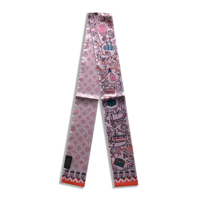 Long Silk Scarf with Floral Pattern for Women - Image 46