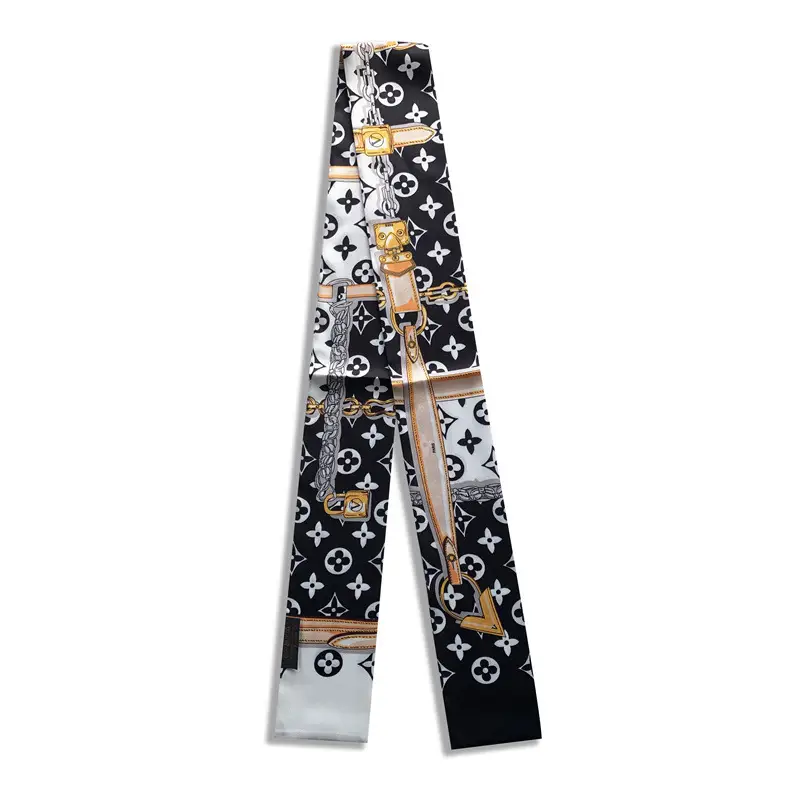 Long Silk Scarf with Floral Pattern for Women - Image 5