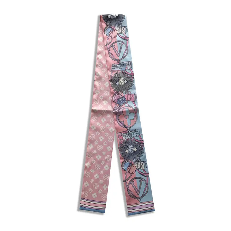 Long Silk Scarf with Floral Pattern for Women - Image 55