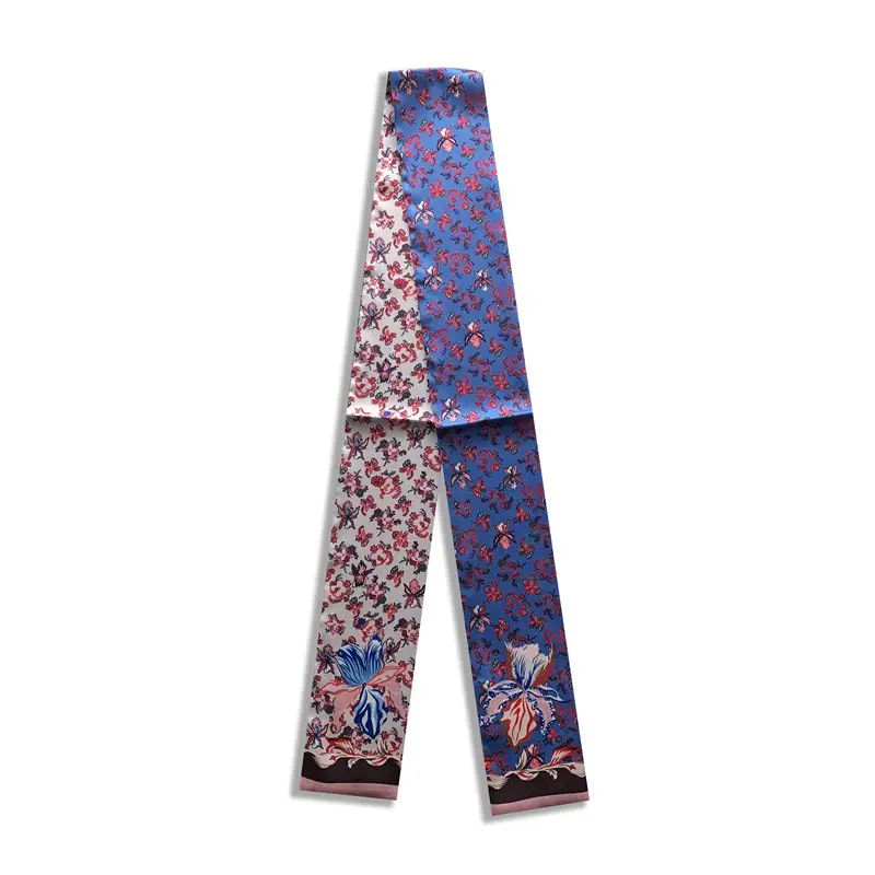 Long Silk Scarf with Floral Pattern for Women - Image 57