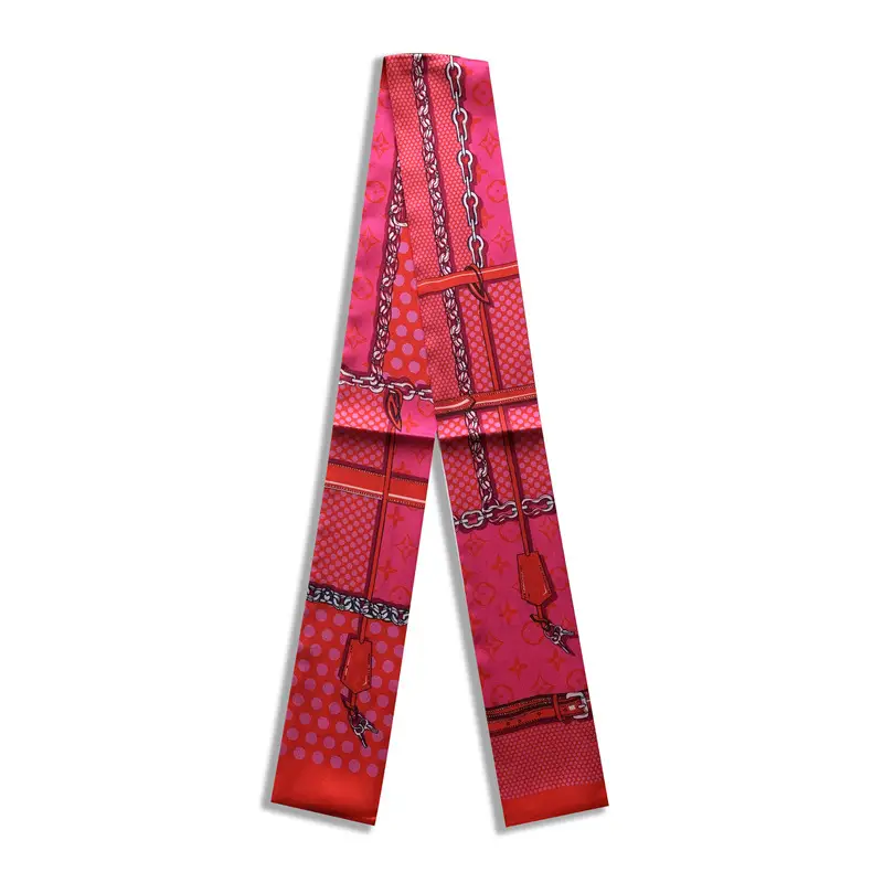 Long Silk Scarf with Floral Pattern for Women - Image 6
