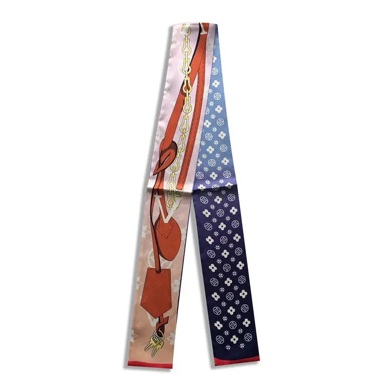 Long Silk Scarf with Floral Pattern for Women - Image 63