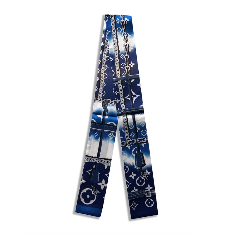 Long Silk Scarf with Floral Pattern for Women - Image 7