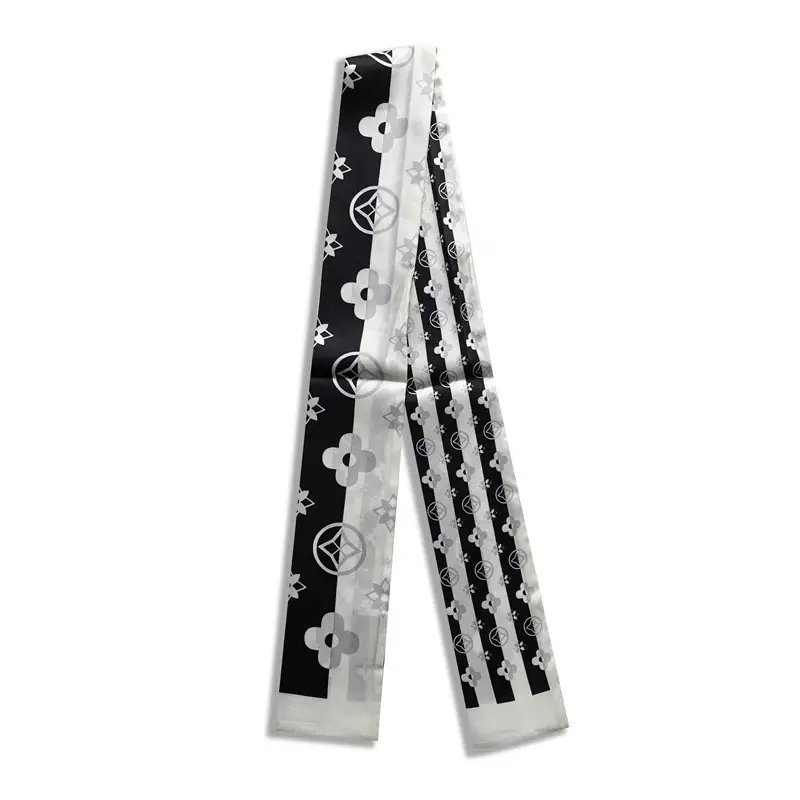 Long Silk Scarf with Floral Pattern for Women - Image 71
