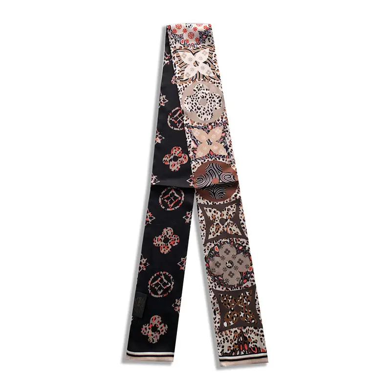 Long Silk Scarf with Floral Pattern for Women - Image 74