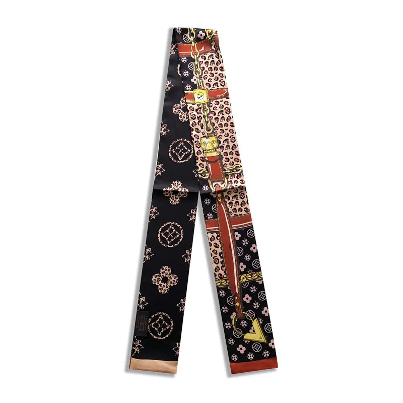 Long Silk Scarf with Floral Pattern for Women - Image 76