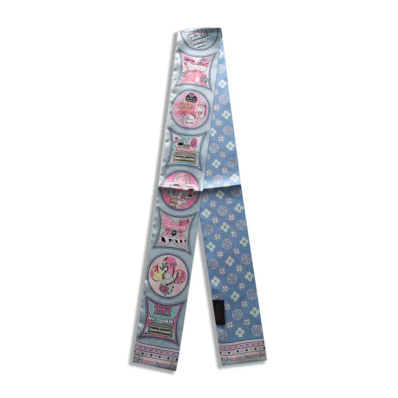 Long Silk Scarf with Floral Pattern for Women - Image 77