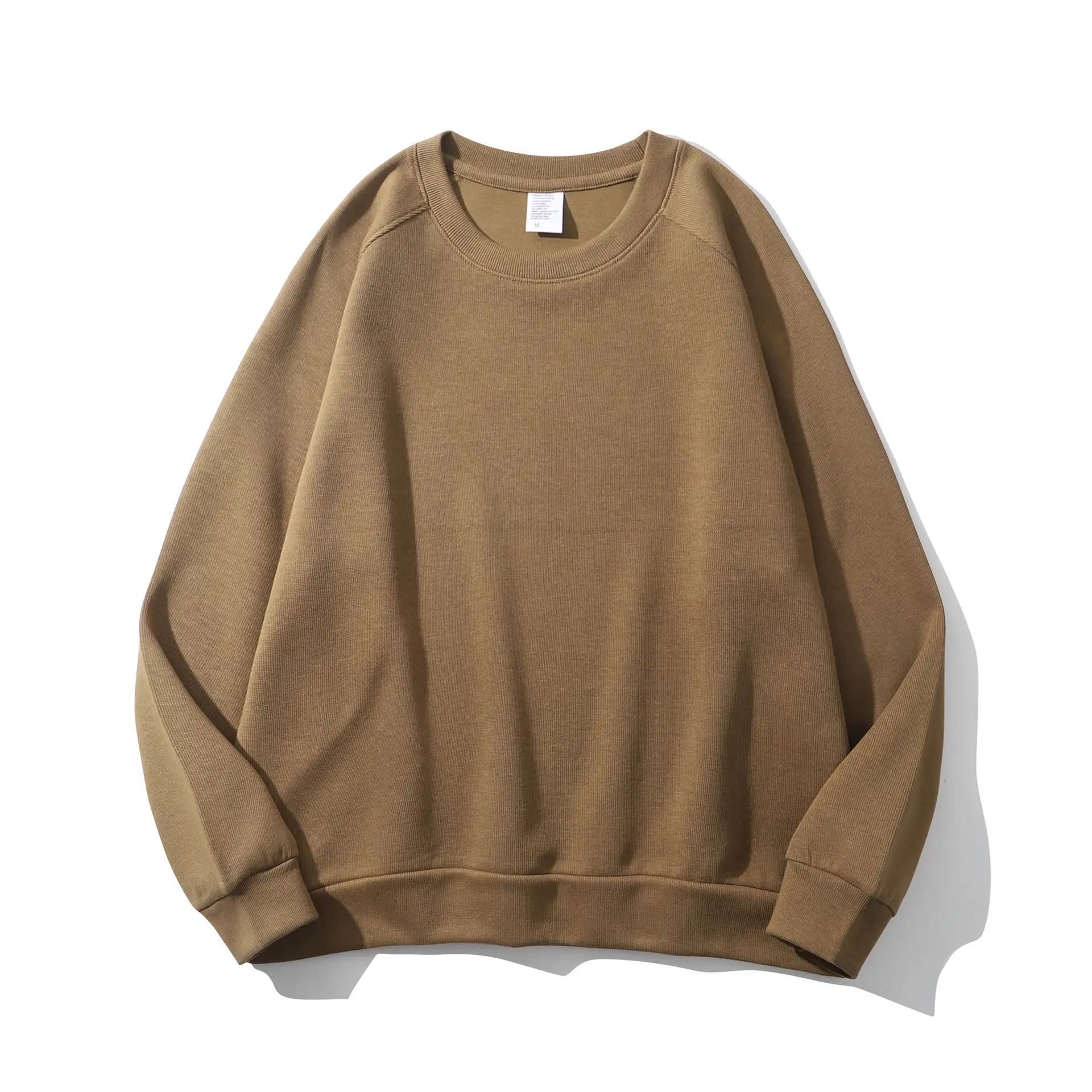 350g Cotton Knitted Oversize Crewneck Sweater Black - Image 3