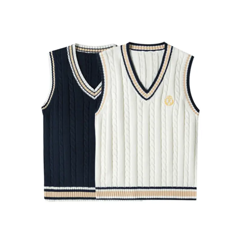 Spot College V-Neck Knitted Vests for Girls - Image 4