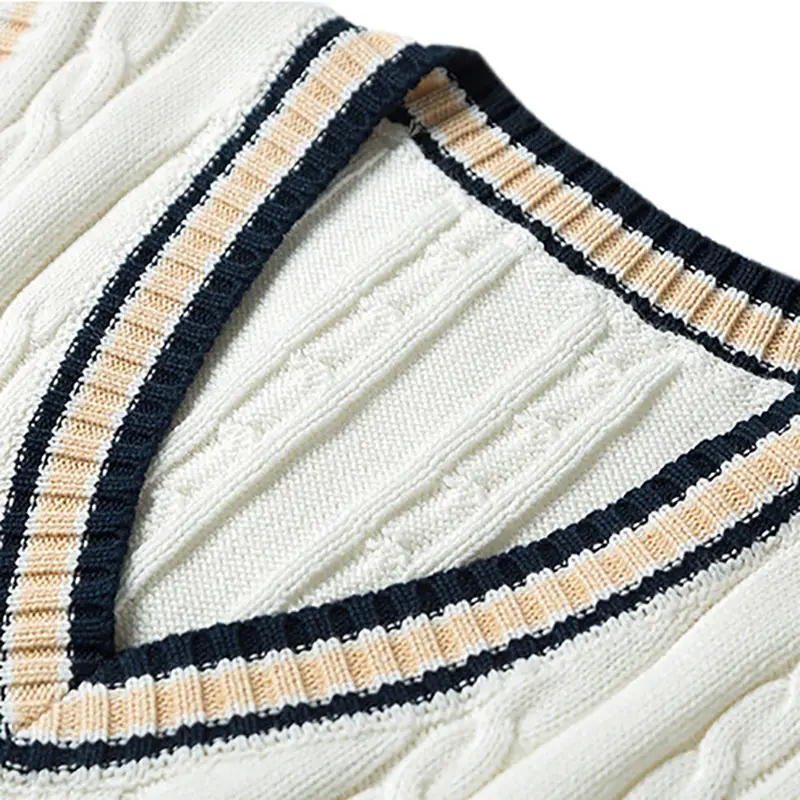 Spot College V-Neck Knitted Vests for Girls - Image 5