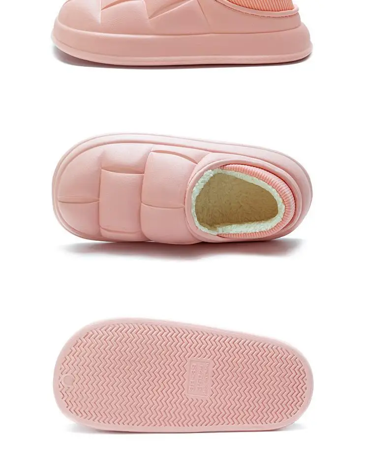 Women Cotton Warm Slippers White Soft Indoor Winter — feature 19