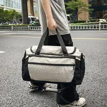 Women's Light Blue Sports Travel Bag with Pink Strap — feature 6