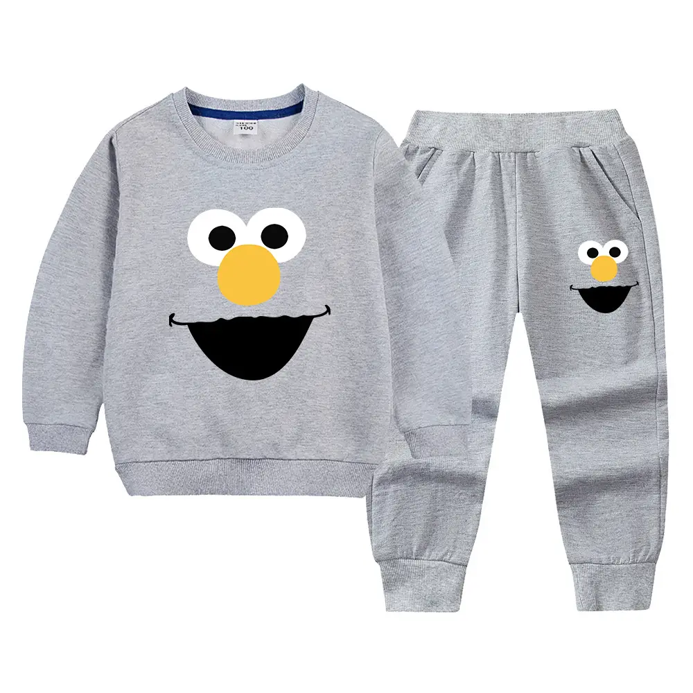 Kids Green Smiley Sweatpants Set for Boys Girls - Image 22