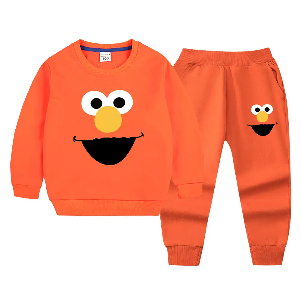 Kids Green Smiley Sweatpants Set for Boys Girls - Image 24