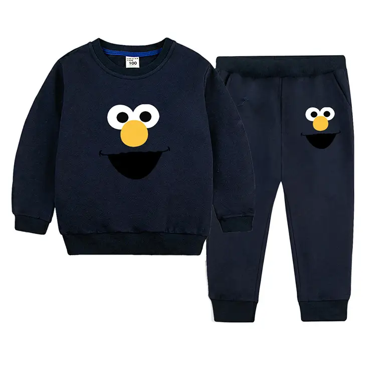 Kids Green Smiley Sweatpants Set for Boys Girls — feature 10